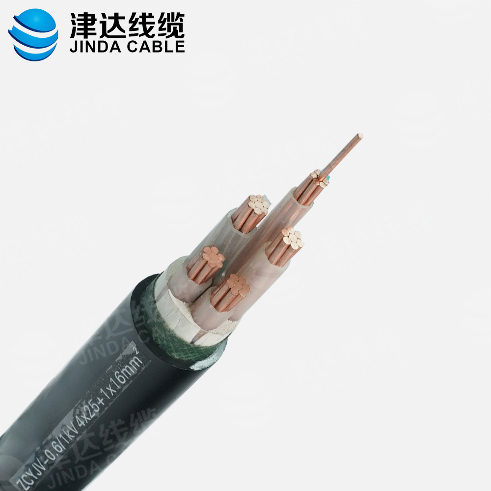 ZC-YJV 4*25+1*16銅芯交聯(lián)聚乙烯絕緣聚氯乙烯護(hù)套阻燃C類(lèi)電力電纜